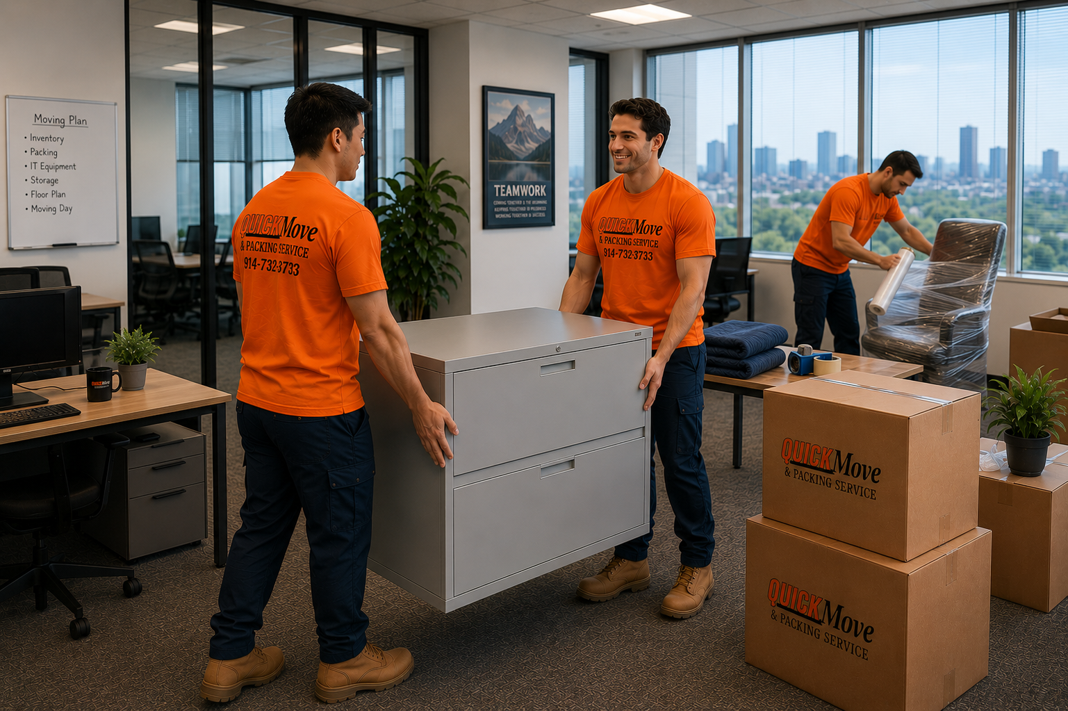 Commercial office movers Westchester